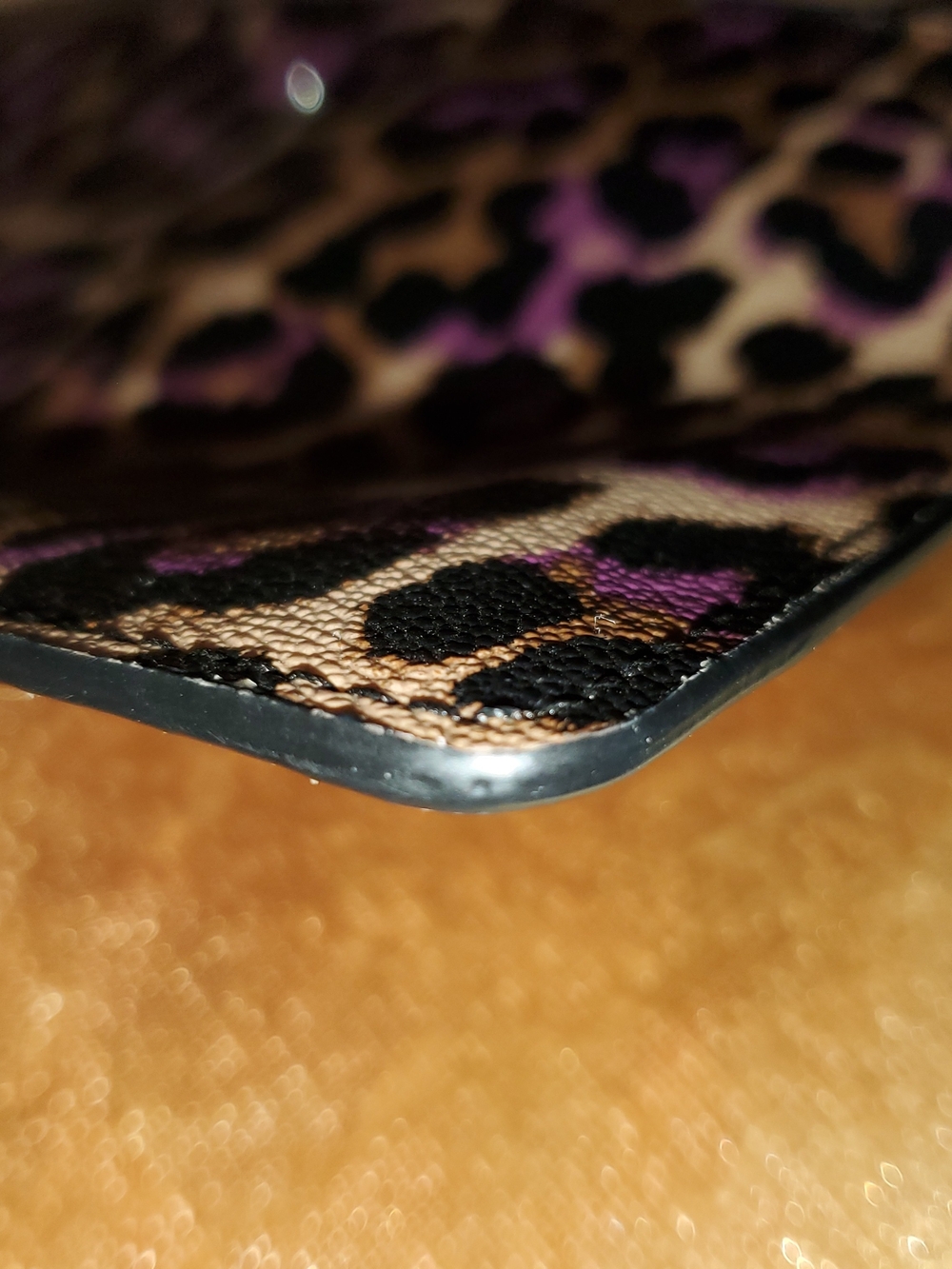 Coach Leopard Print Zip Pouch in Purple and Brown Excellet Condition - Picture 3 of 8